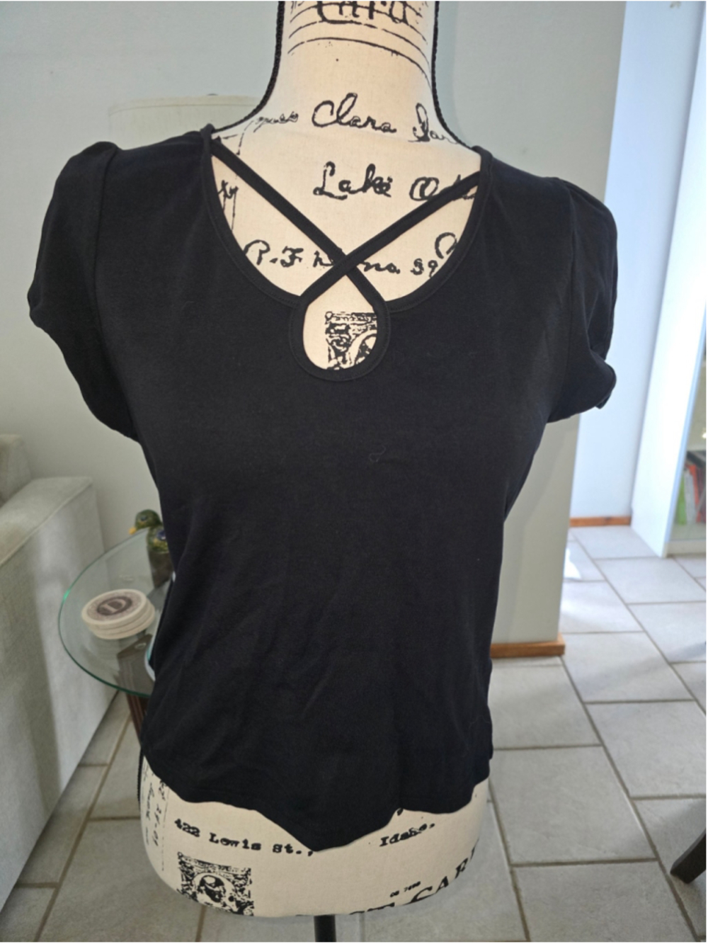 Hell Bunny Black Criss Cross To size L EUC